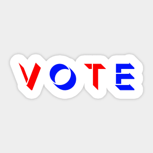 Vote For Blue And Red Sticker